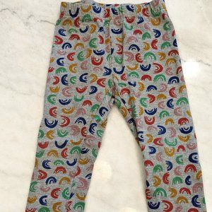 Hanna Andersson Grey Rainbow Print Leggings, size 110cm (US size 5), 90% cotton